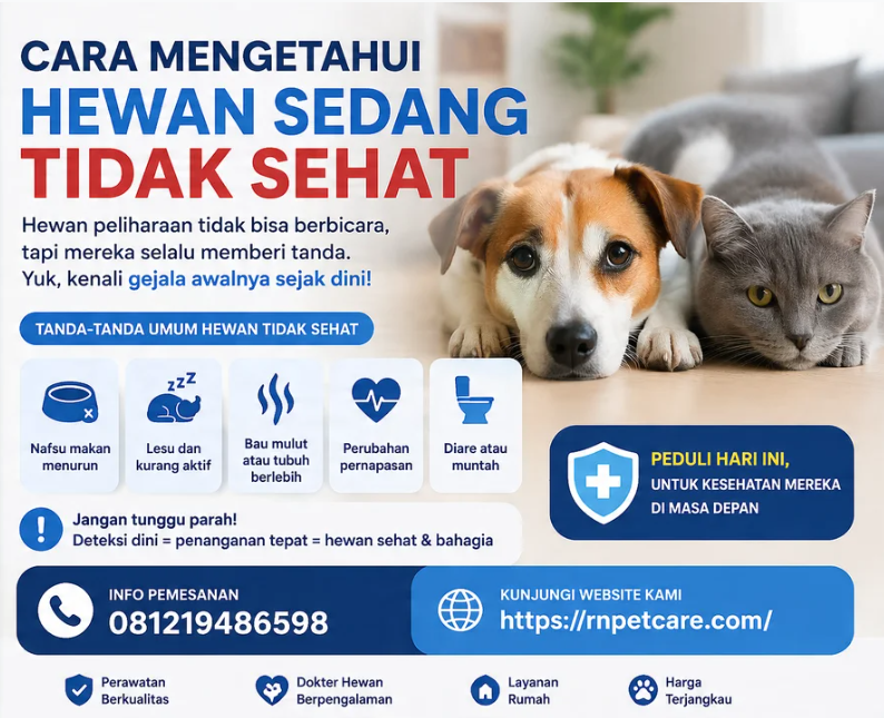 Cara Mengetahui Hewan Sedang Tidak Sehat