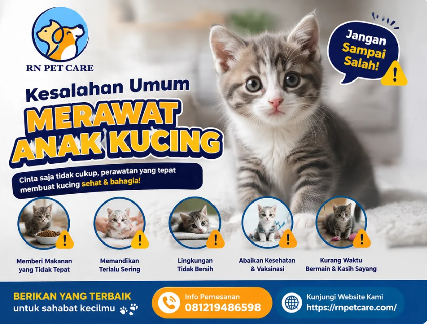 Kesalahan Umum Merawat Anak Kucing