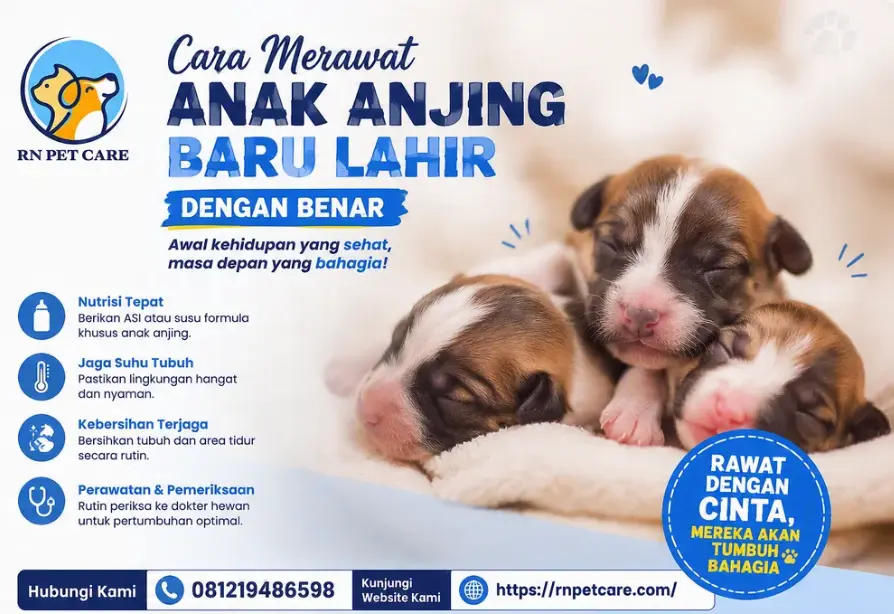 Cara Merawat Anak Anjing Baru Lahir dengan Benar