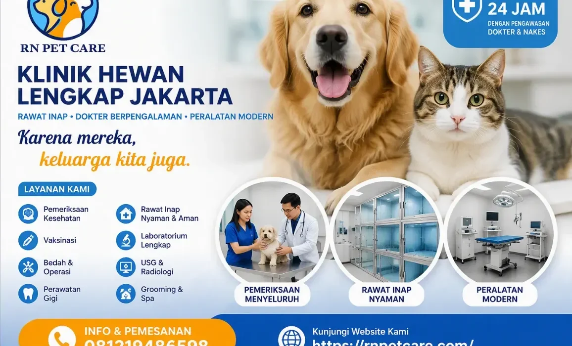 Klinik hewan lengkap Jakarta dengan rawat inap
