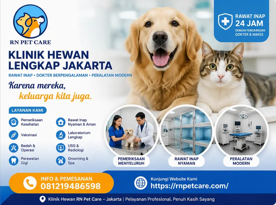 Klinik hewan lengkap Jakarta dengan rawat inap