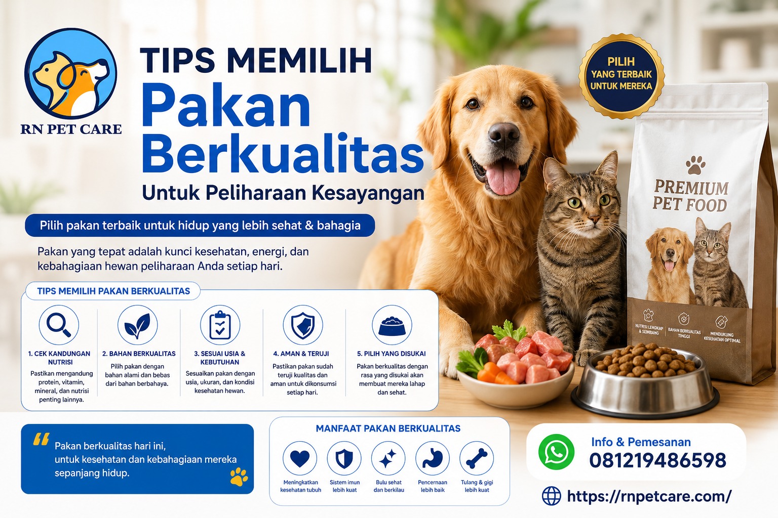 Tips Memilih Pakan Berkualitas Untuk Peliharaan