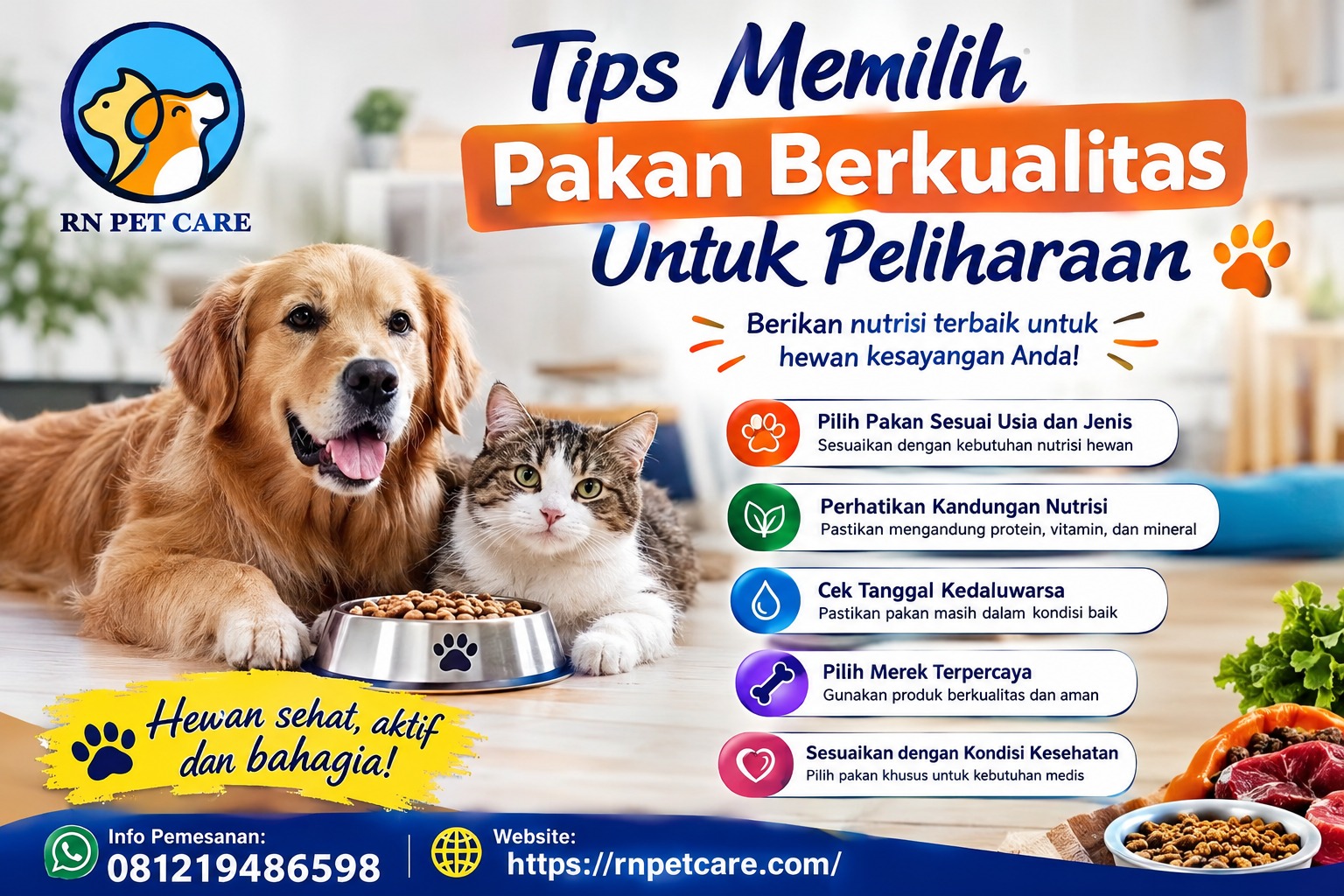 Tips Memilih Pakan Berkualitas Untuk Peliharaan