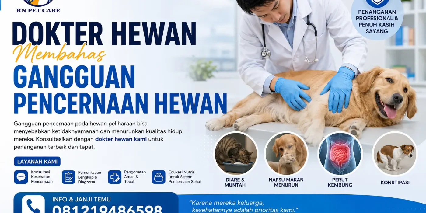 dokter hewan membahas gangguan pencernaan hewan