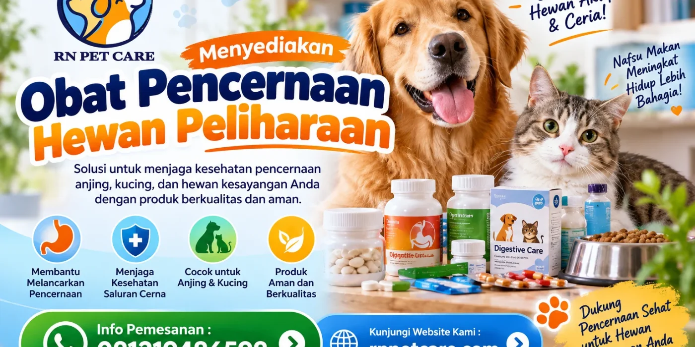 Menyediakan Obat Pencernaan Hewan Peliharaan