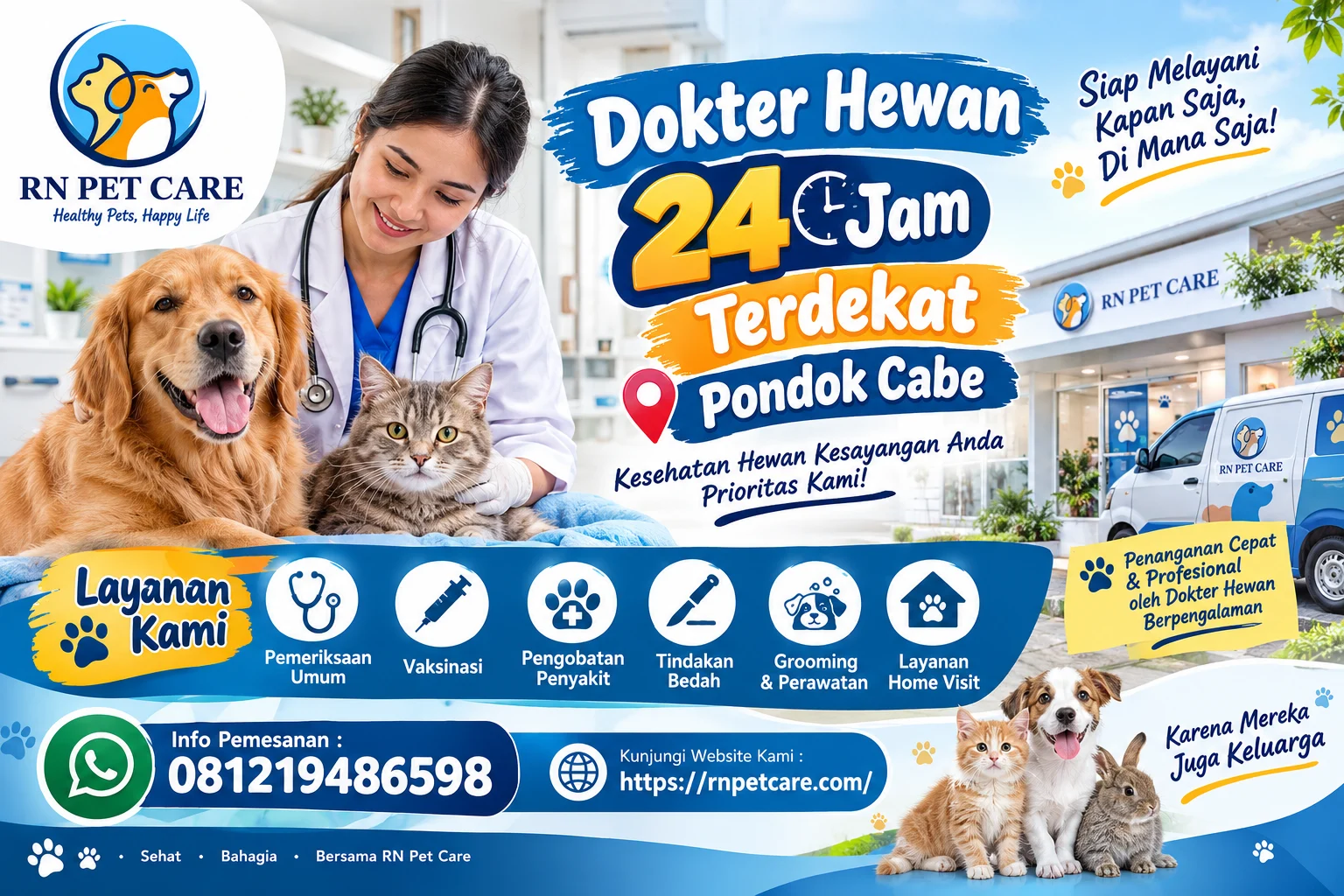 Dokter Hewan 24 Jam Terdekat Pondok Cabe
