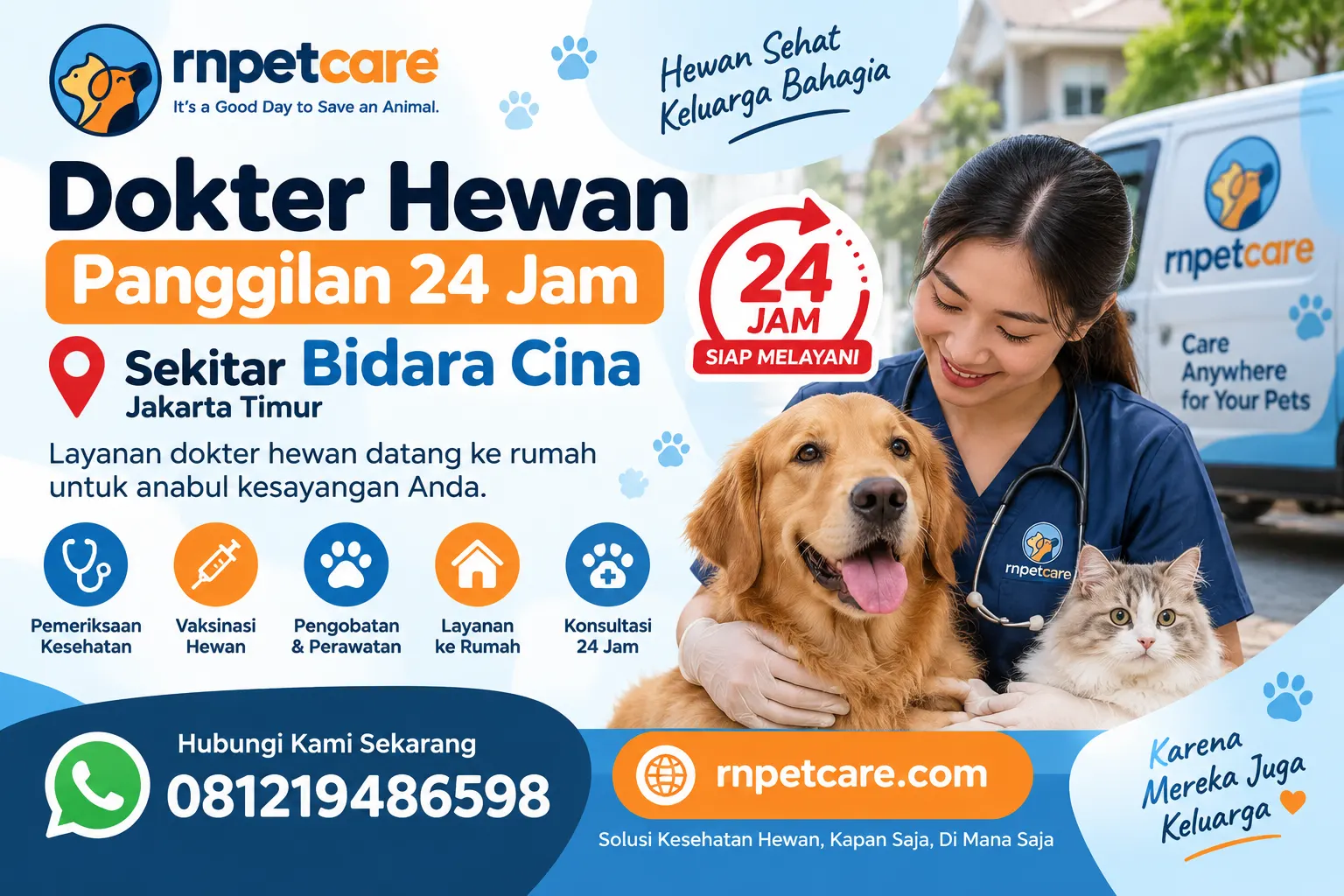 Dokter Hewan Panggilan 24 Jam sekitar Bidara Cina