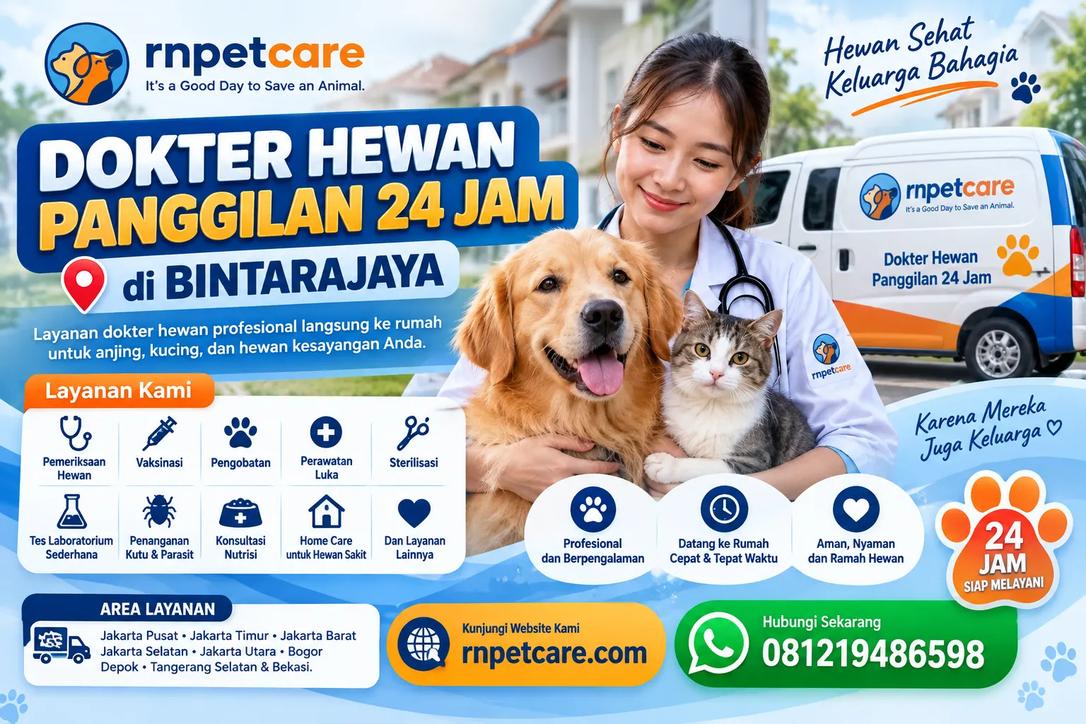 Dokter Hewan Panggilan 24 Jam sekitar Bintarajaya