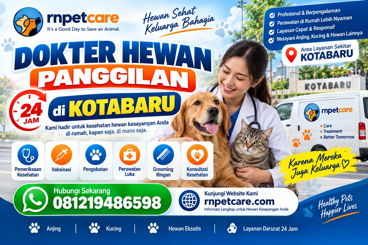 Dokter Hewan Panggilan 24 Jam sekitar Kotabaru