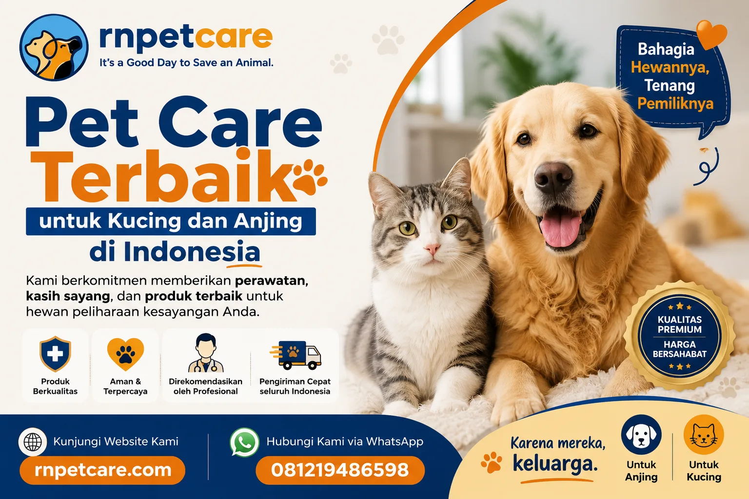 Pet Care Terbaik untuk Kucing dan Anjing di Indonesia