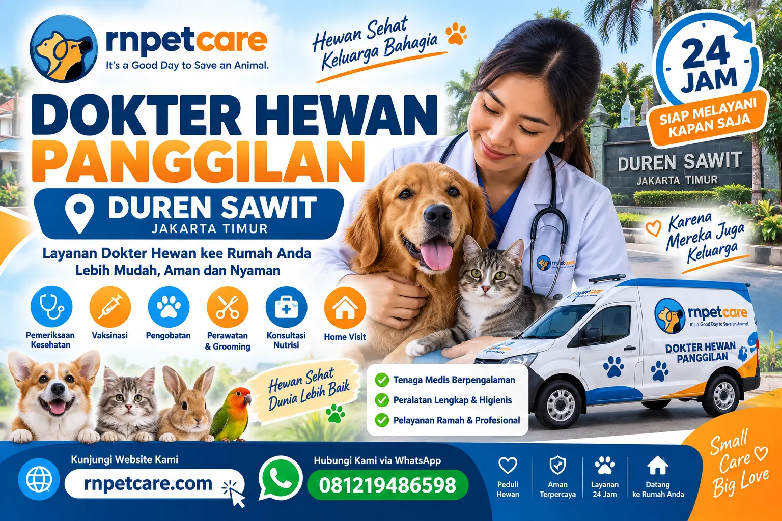 Dokter Hewan Panggilan 24 Jam sekitar Duren Sawit