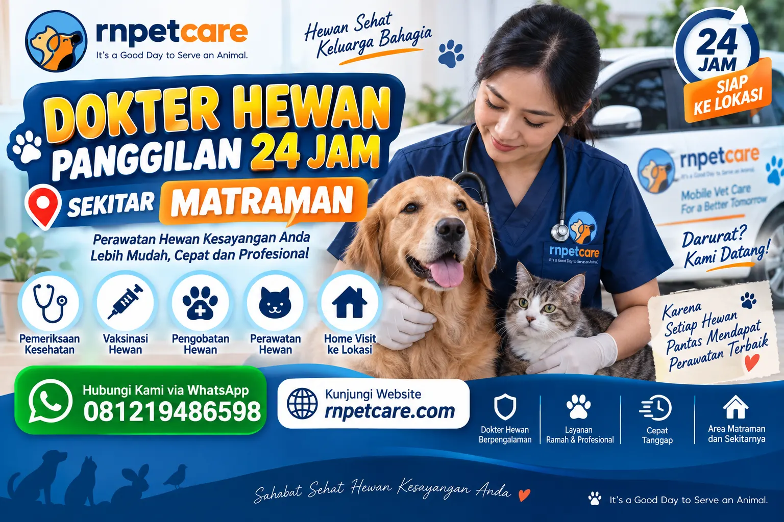 Dokter Hewan Panggilan 24 Jam sekitar Matraman