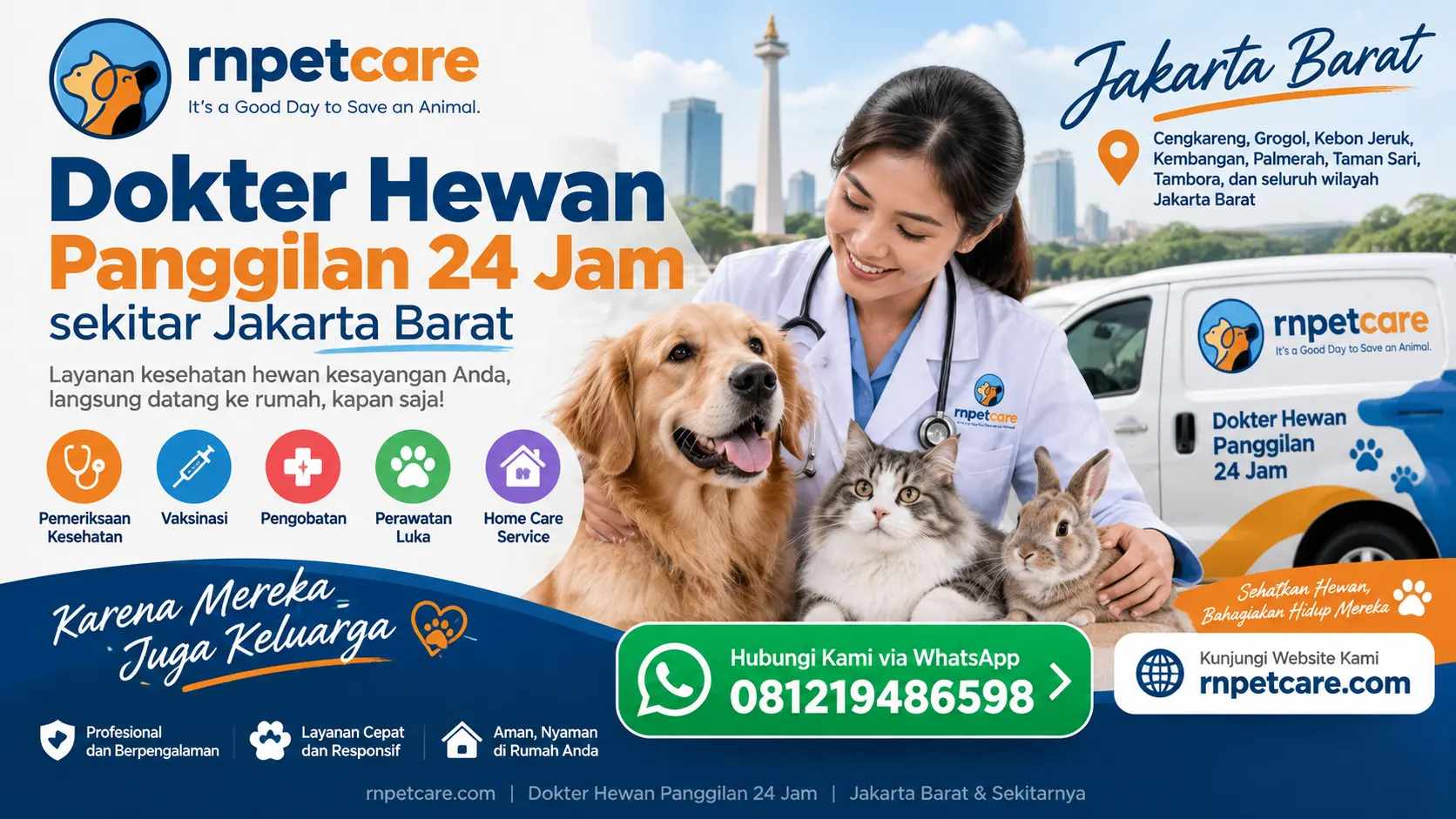 Dokter Hewan Panggilan 24 Jam sekitar Jakarta Barat