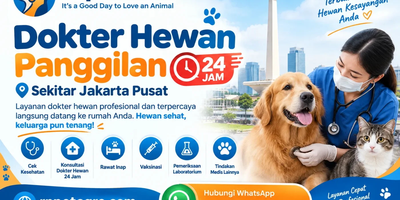 Dokter Hewan Panggilan 24 Jam sekitar Jakarta Pusat