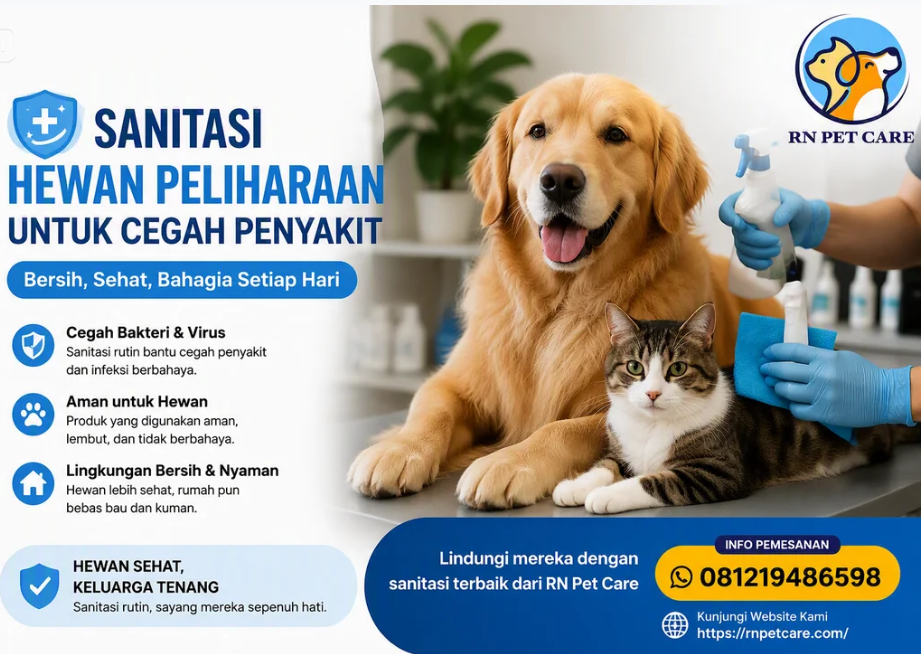 Sanitasi Hewan Peliharaan untuk Cegah Penyakit
