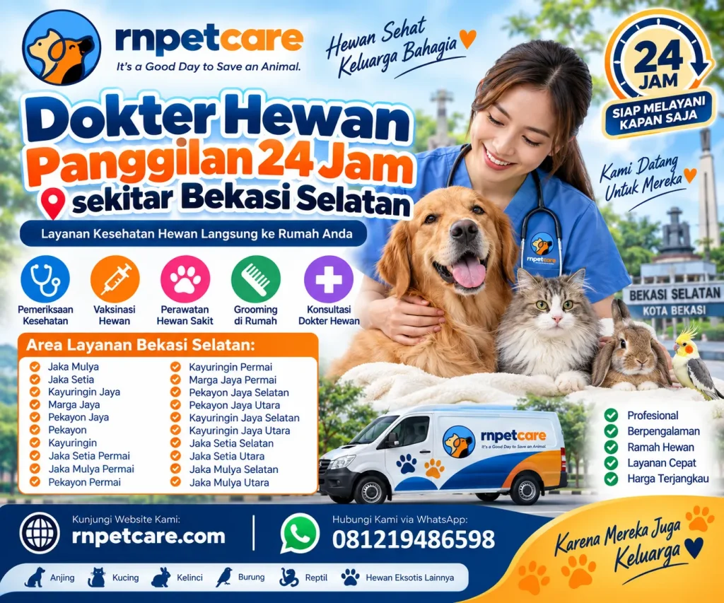 Dokter Hewan Panggilan 24 Jam sekitar Bekasi Selatan