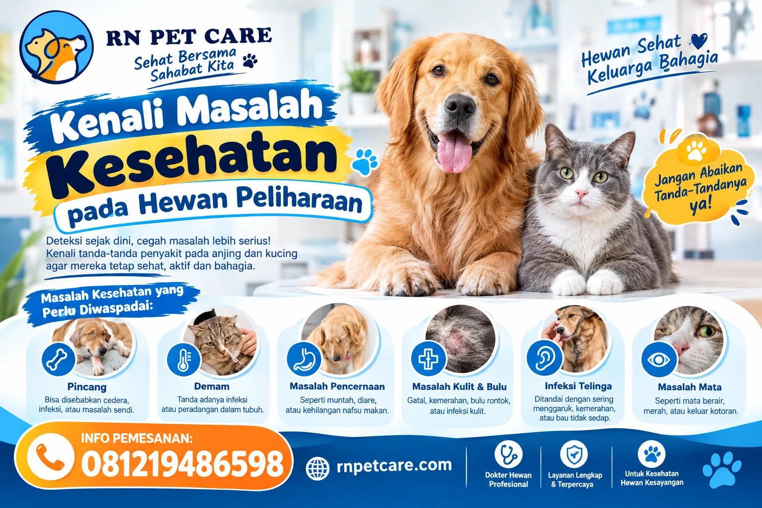 Kenali Masalah Kesehatan pada Hewan Peliharaan
