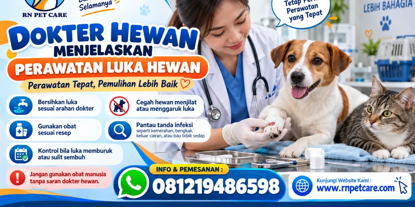 Dokter Hewan Menjelaskan Perawatan Luka Hewan