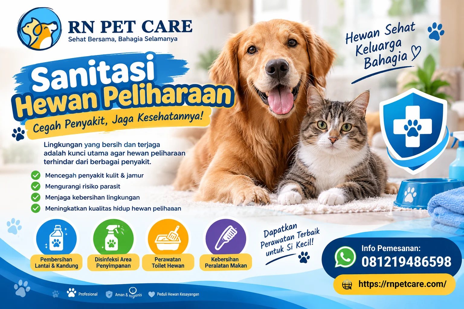 Sanitasi Hewan Peliharaan bertujuan cegah Penyakit