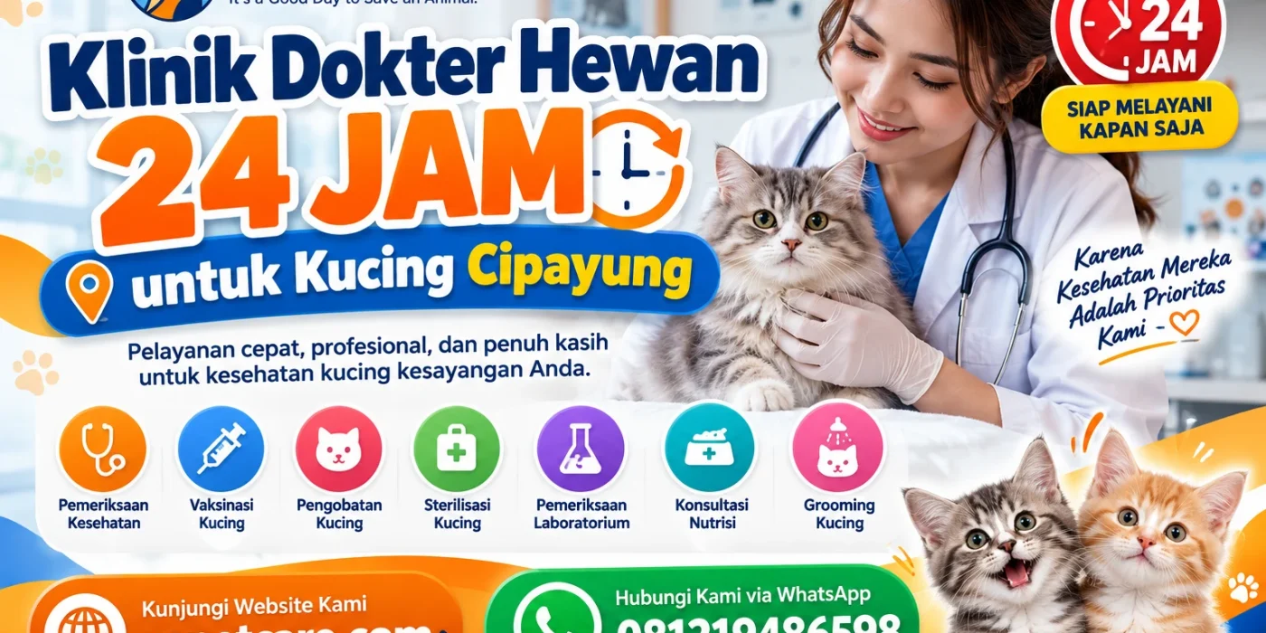 Klinik Dokter Hewan 24 Jam untuk Kucing Cipayung