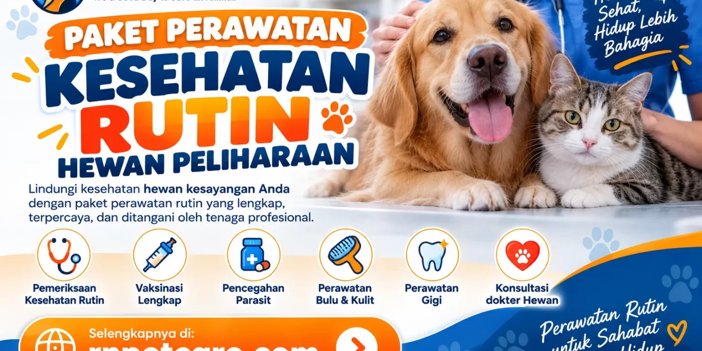 Paket Perawatan Kesehatan Rutin Hewan Peliharaan