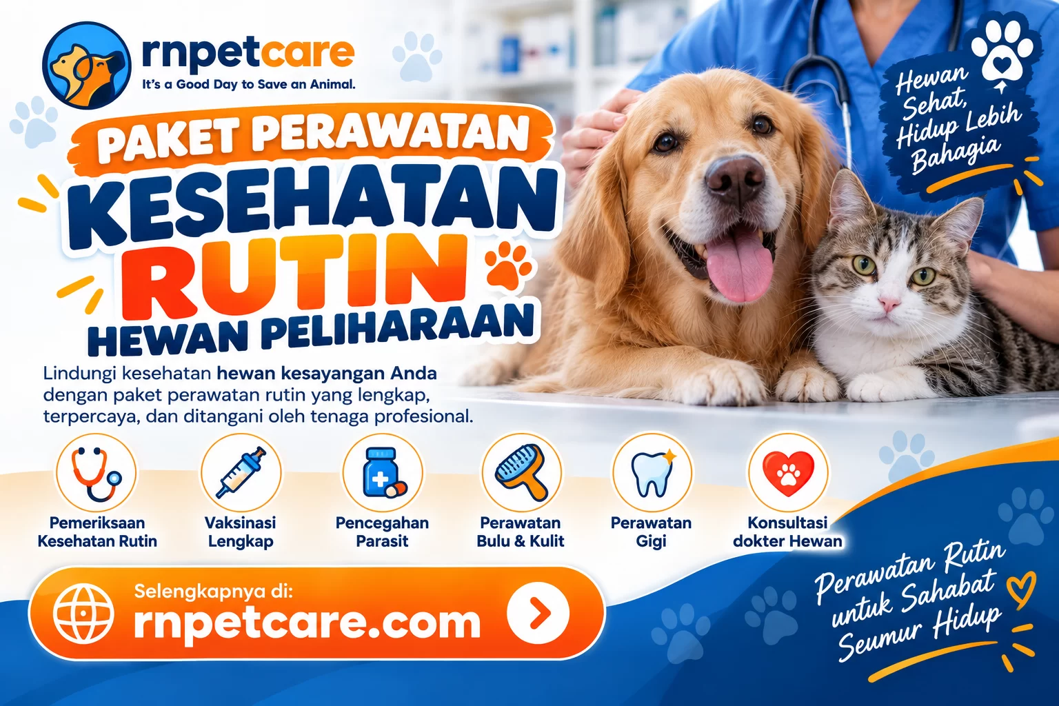 Paket Perawatan Kesehatan Rutin Hewan Peliharaan