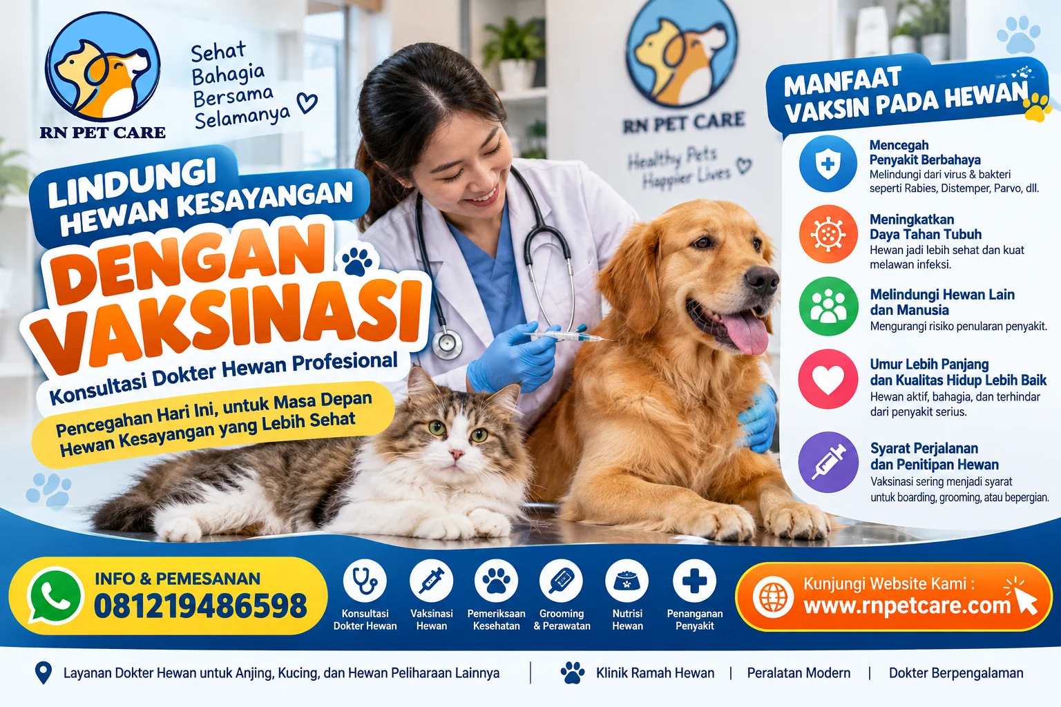 Dokter Hewan Jelaskan Manfaat Vaksin pada Hewan