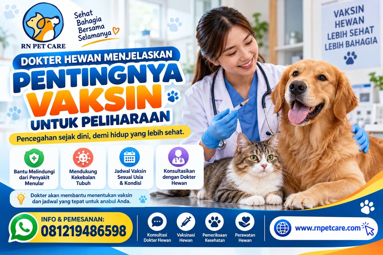 Dokter Hewan Jelaskan Pentingnya Vaksin pada Peliharaan