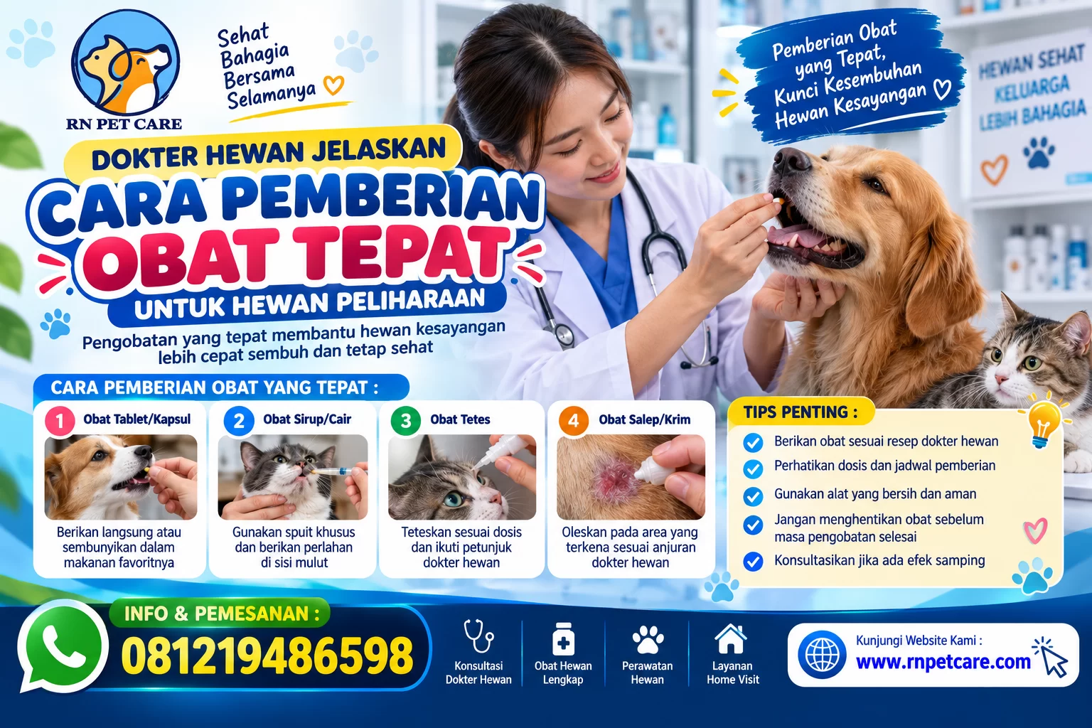 Dokter Hewan Jelaskan Cara Pemberian Obat Tepat