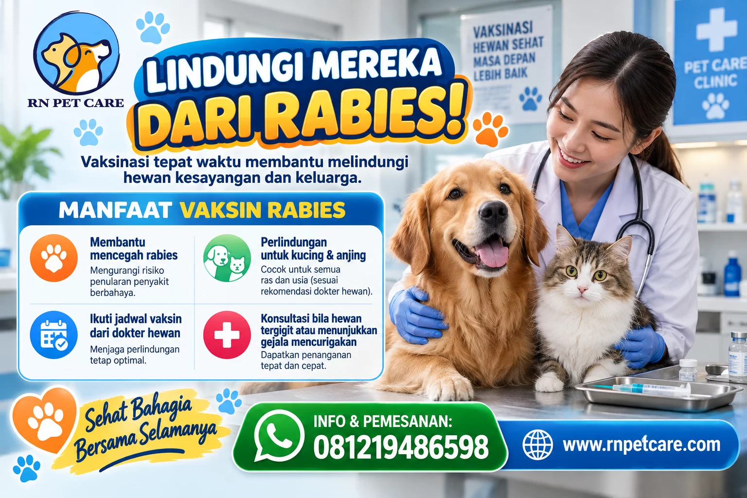 Manfaat Vaksin Rabies untuk Kucing dan Anjing