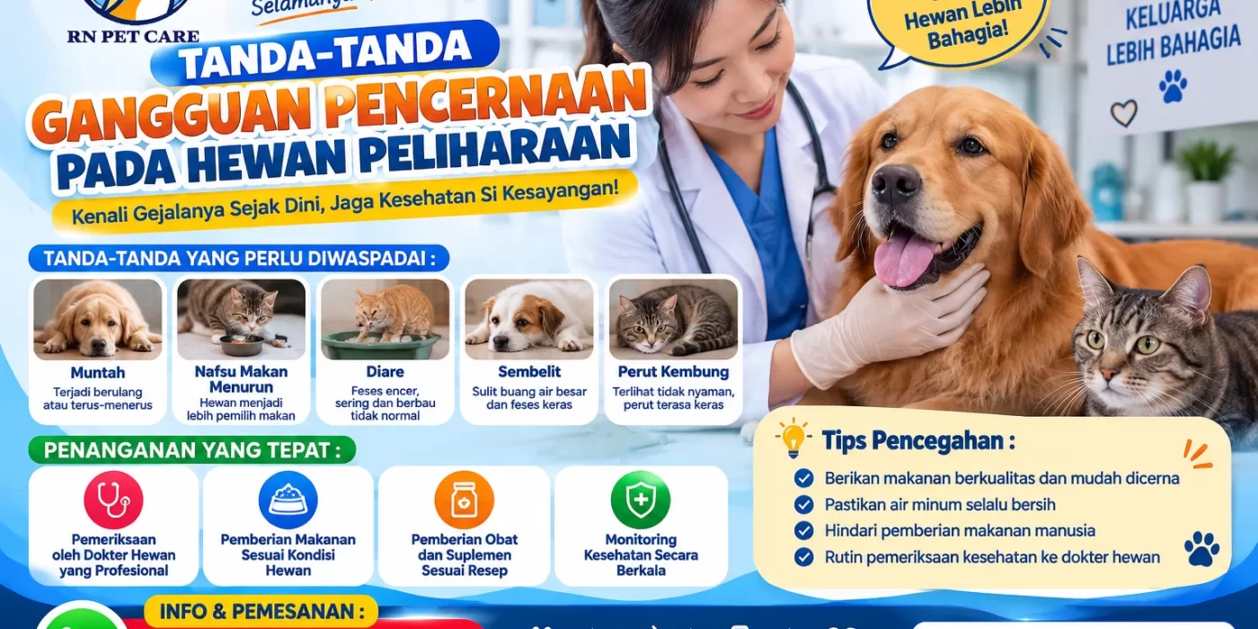 Tanda Tanda Gangguan Pencernaan pada Hewan Peliharaan